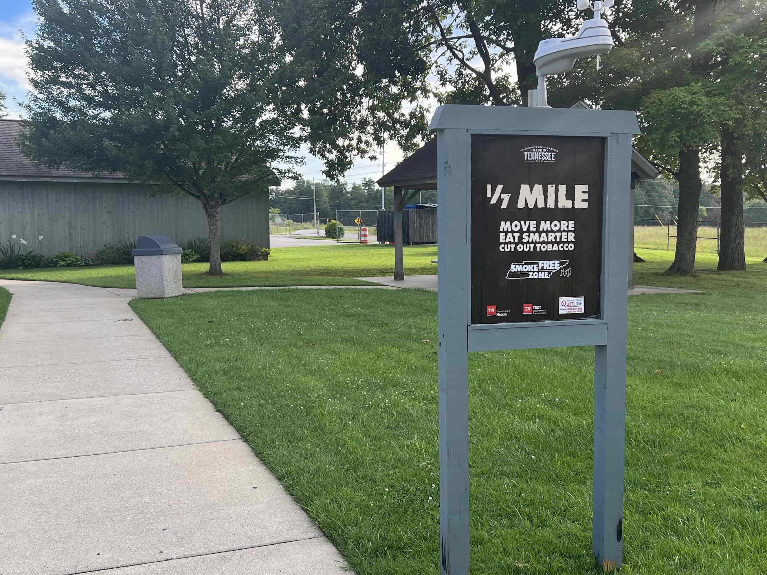 walking at a rest area!