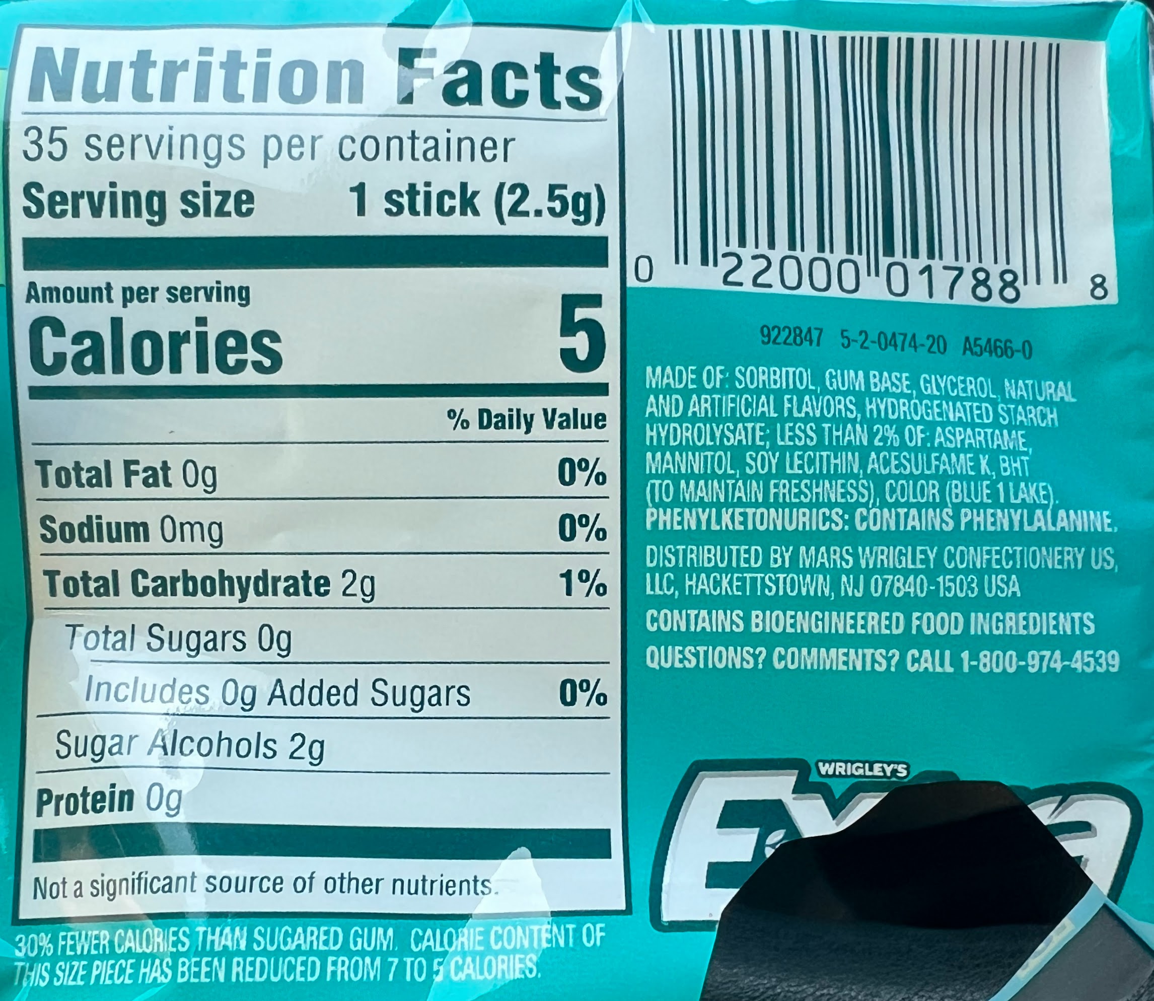 even sugar free gum can cause a blood glucose spike